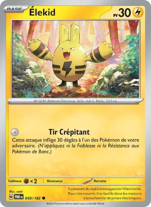 Carte Pokémon Élekid 059/182 Commune Faille Paradoxe