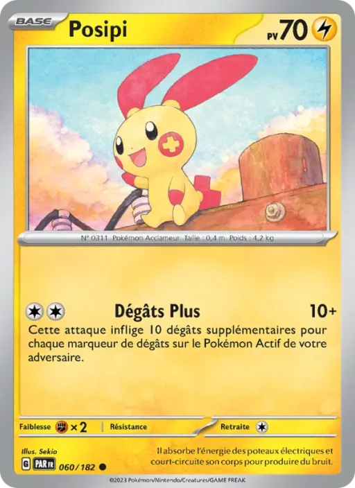 Carte Pokémon Posipi 060/182 Commune Faille Paradoxe