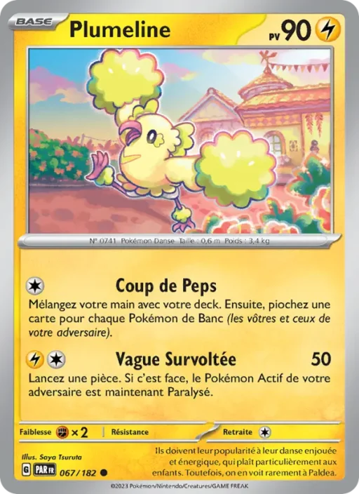 Carte Pokémon Plumeline 067/182 Commune Faille Paradoxe