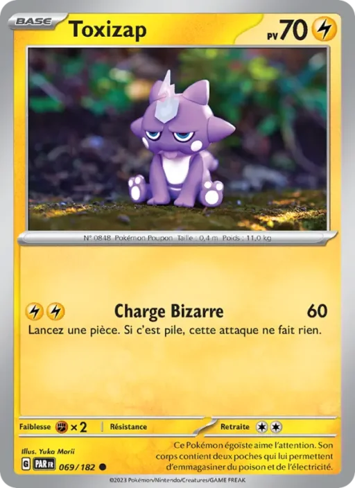 Carte Pokémon Toxizap 069/182 Commune Faille Paradoxe