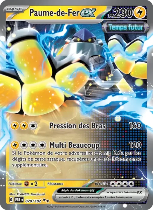 Carte Pokémon Paume-de-Fer-ex 070/182 Double rare Faille Paradoxe