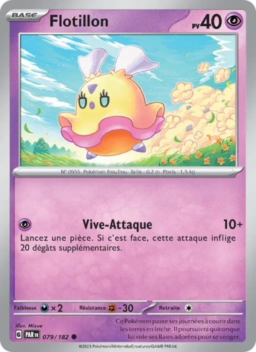 Carte Pokémon Flotillon 079/182 Commune Faille Paradoxe