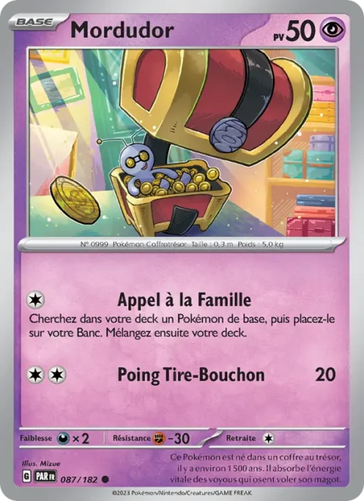 Carte Pokémon Mordudor 087/182 Commune Faille Paradoxe