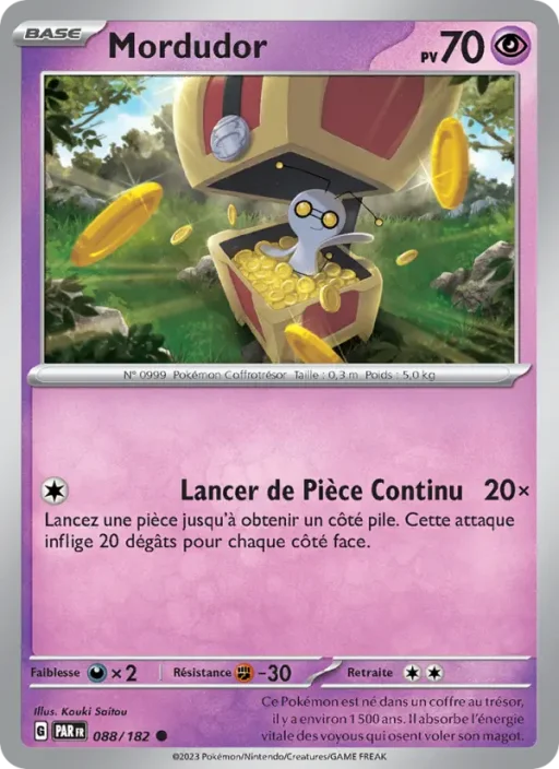 Carte Pokémon Mordudor 088/182 Commune Faille Paradoxe