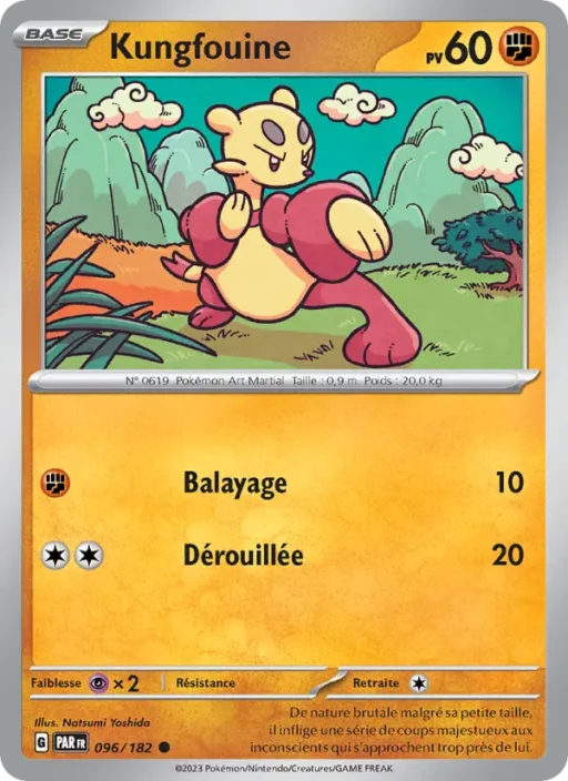Carte Pokémon Kungfouine 096/182 Commune Faille Paradoxe