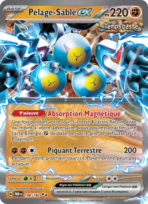 Carte Pokémon Pelage-Sablé-ex 108/182 Double rare Faille Paradoxe