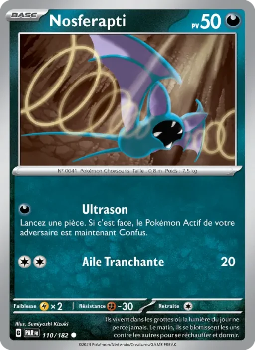 Carte Pokémon Nosferapti 110/182 Commune Faille Paradoxe