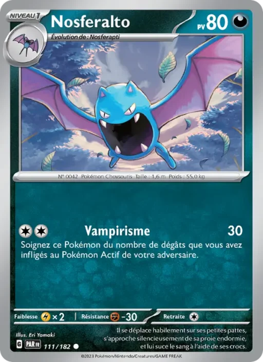 Carte Pokémon Nosferalto 111/182 Commune Faille Paradoxe