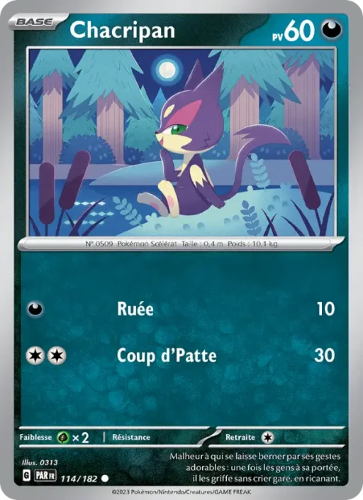 Carte Pokémon Chacripan 114/182 Commune Faille Paradoxe
