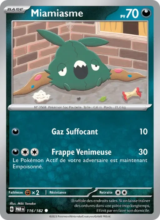 Carte Pokémon Miamiasme 116/182 Commune Faille Paradoxe