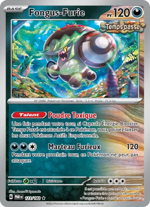 Carte Pokémon Fongus-Furie 123/182 Rare Faille Paradoxe