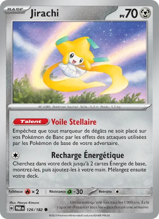 Carte Pokémon Jirachi 126/182 Commune Faille Paradoxe