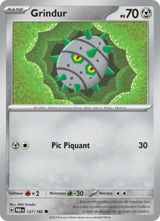 Carte Pokémon Grindur 127/182 Commune Faille Paradoxe