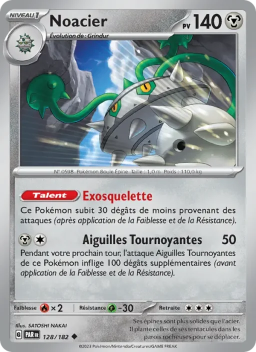 Carte Pokémon Noacier 128/182 Peu Commune Faille Paradoxe