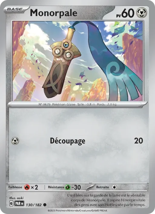 Carte Pokémon Monorpale 130/182 Commune Faille Paradoxe