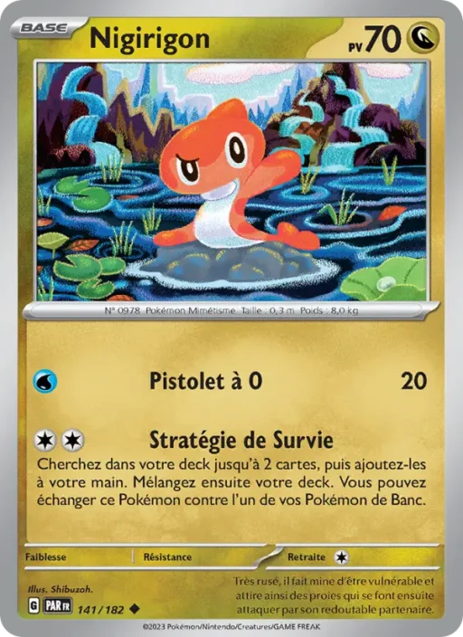 Carte Pokémon Nigirigon 141/182 Peu Commune Faille Paradoxe