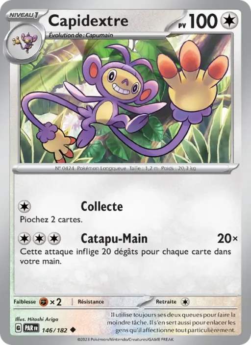 Carte Pokémon Capidextre 146/182 Peu Commune Faille Paradoxe