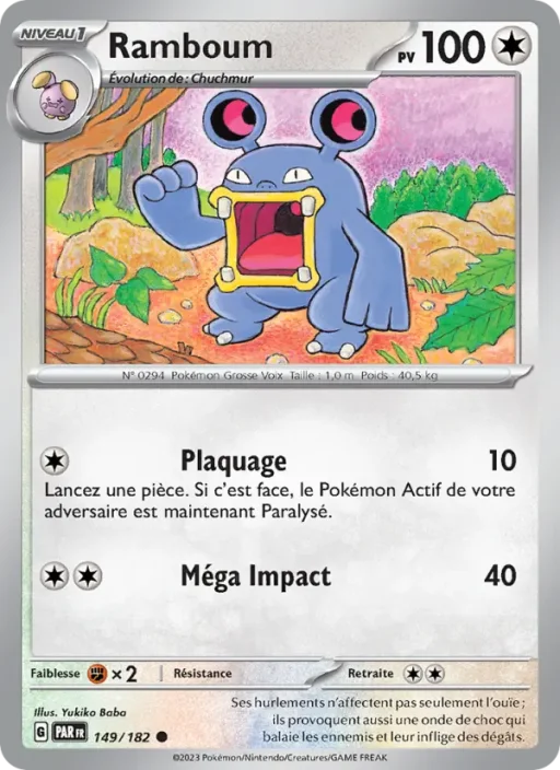 Carte Pokémon Ramboum 149/182 Commune Faille Paradoxe