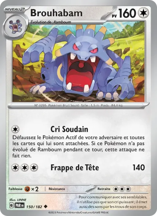 Carte Pokémon Brouhabam 150/182 Peu Commune Faille Paradoxe