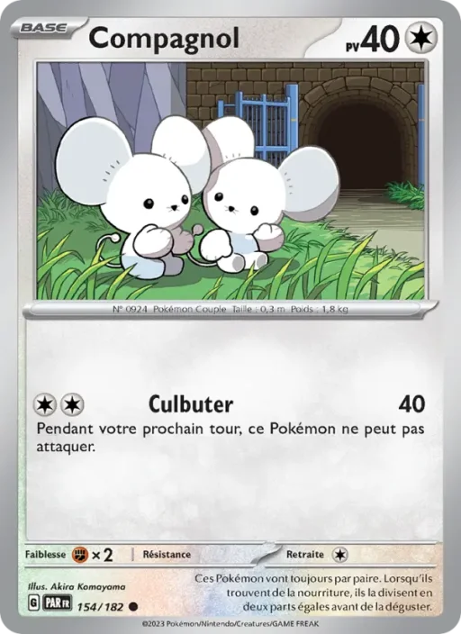 Carte Pokémon Compagnol 154/182 Commune Faille Paradoxe