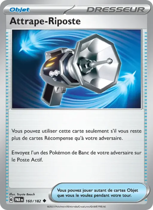 Carte Pokémon Attrape-Riposte 160/182 Peu Commune Faille Paradoxe