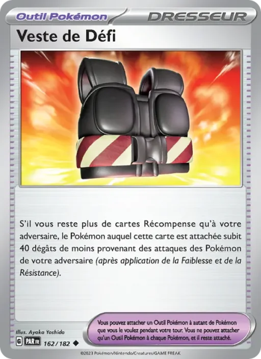 Carte Pokémon Veste de Défi 162/182 Peu Commune Faille Paradoxe