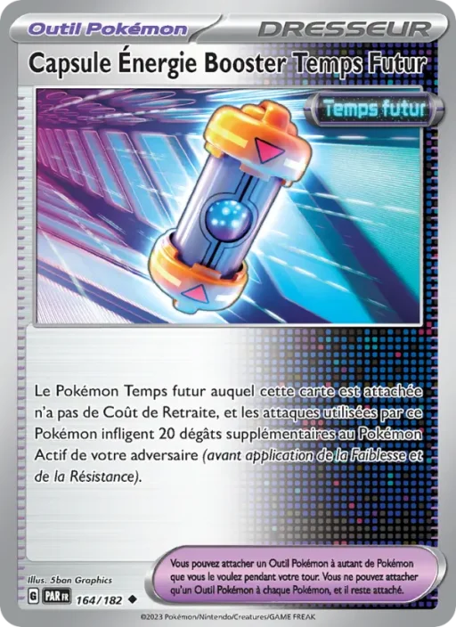 Carte Pokémon Capsule Énergie Booster Temps Futur 164/182 Peu Commune Faille Paradoxe