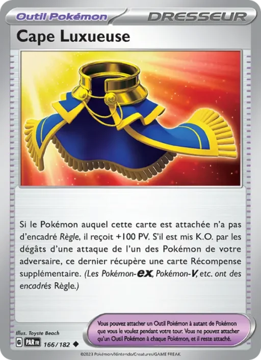 Carte Pokémon Cape Luxueuse 166/182 Peu Commune Faille Paradoxe