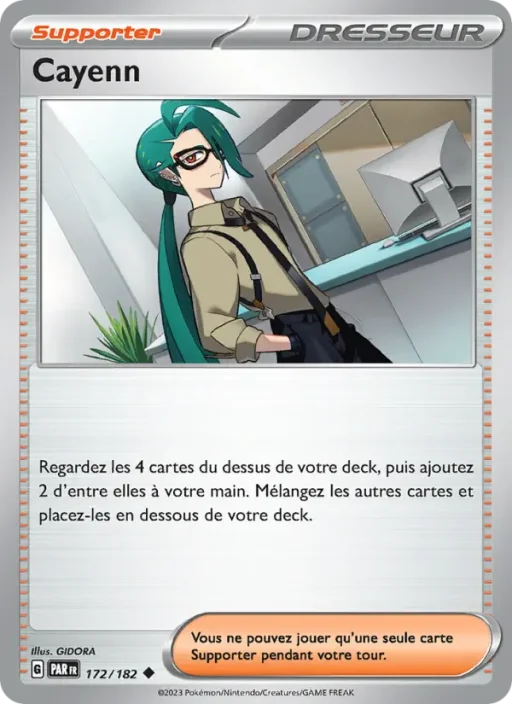 Carte Pokémon Cayenn 172/182 Peu Commune Faille Paradoxe