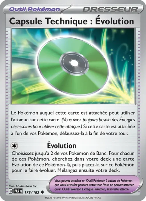 Carte Pokémon Capsule Technique : Évolution 178/182 Peu Commune Faille Paradoxe