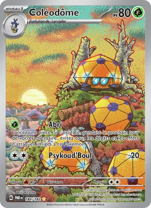 Carte Pokémon Coléodôme 184/182 Illustration rare Faille Paradoxe