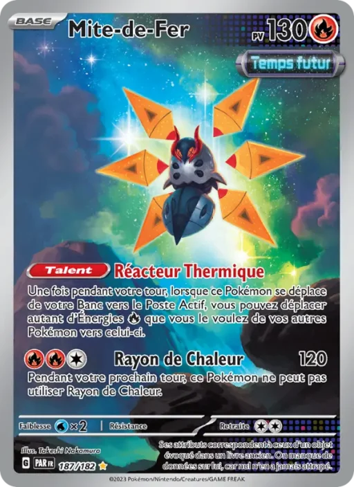 Carte Pokémon Mite-de-Fer 187/182 Illustration rare Faille Paradoxe