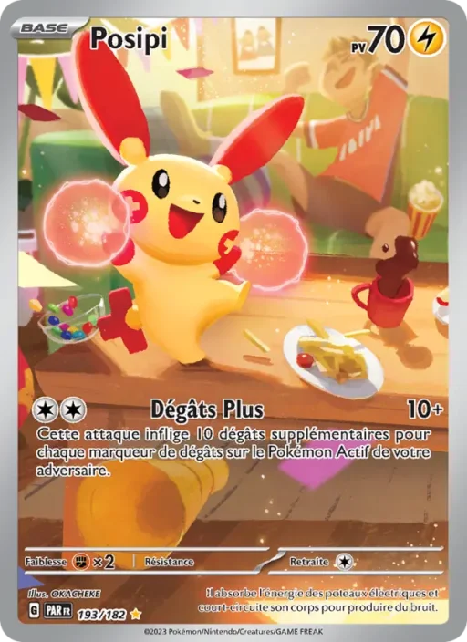 Carte Pokémon Posipi 193/182 Illustration rare Faille Paradoxe