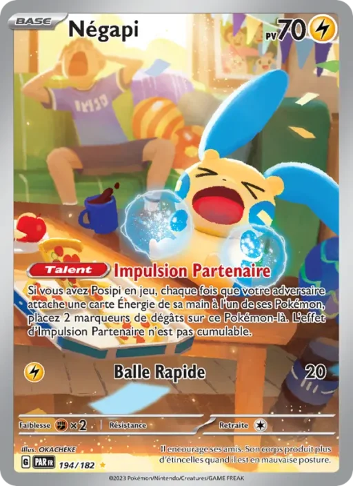 Carte Pokémon Négapi 194/182 Illustration rare Faille Paradoxe