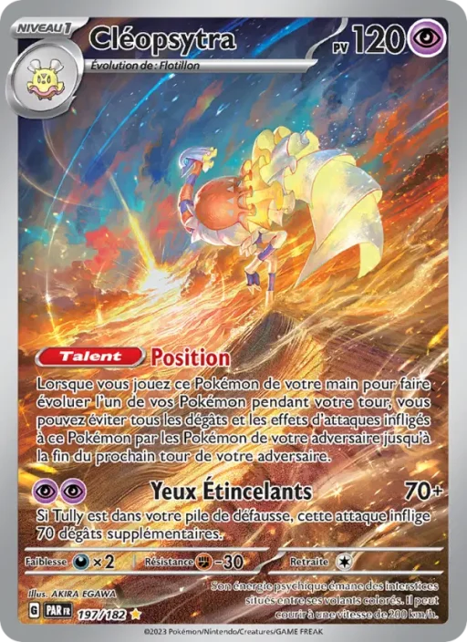 Carte Pokémon Cléopsytra 197/182 Illustration rare Faille Paradoxe