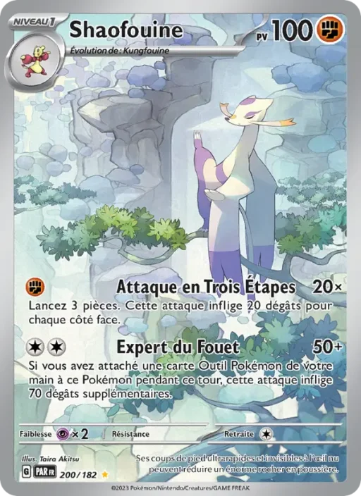Carte Pokémon Shaofouine 200/182 Illustration rare Faille Paradoxe