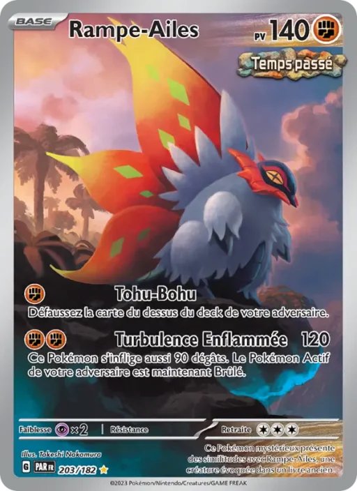 Carte Pokémon Rampe-Ailes 203/182 Illustration rare Faille Paradoxe