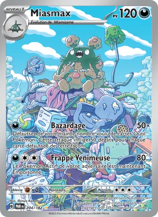 Carte Pokémon Miasmax 204/182 Illustration rare Faille Paradoxe