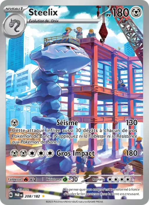 Carte Pokémon Steelix 208/182 Illustration rare Faille Paradoxe