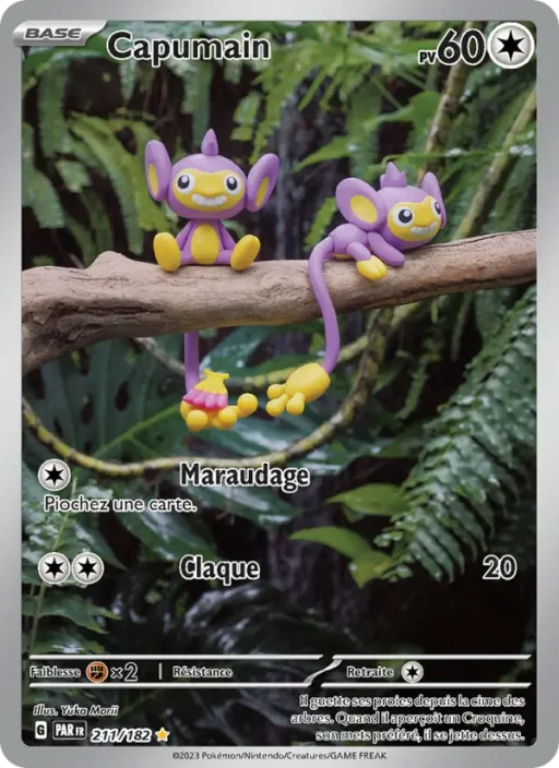 Carte Pokémon Capumain 211/182 Illustration rare Faille Paradoxe