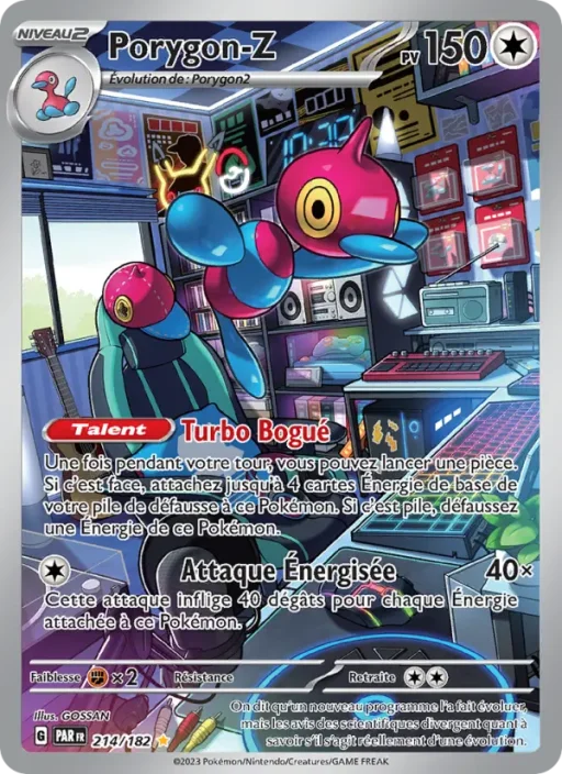 Carte Pokémon Porygon-Z 214/182 Illustration rare Faille Paradoxe