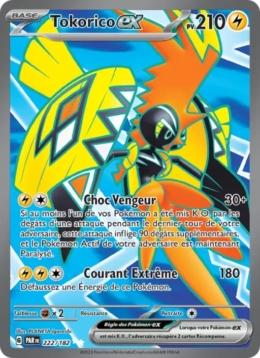 Carte Pokémon Tokorico-ex 222/182 Ultra Rare Faille Paradoxe