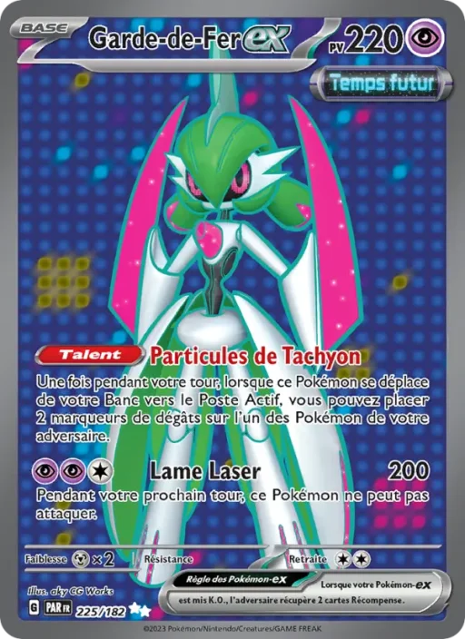 Carte Pokémon Garde-de-Fer-ex 225/182 Ultra Rare Faille Paradoxe