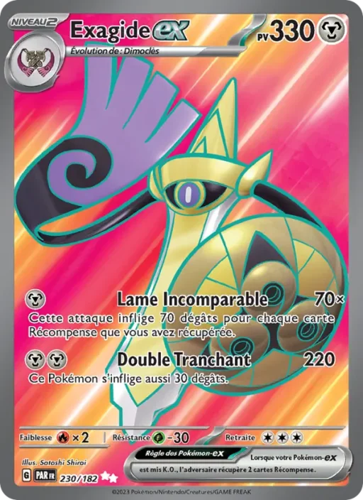 Carte Pokémon Exagide-ex 230/182 Ultra Rare Faille Paradoxe