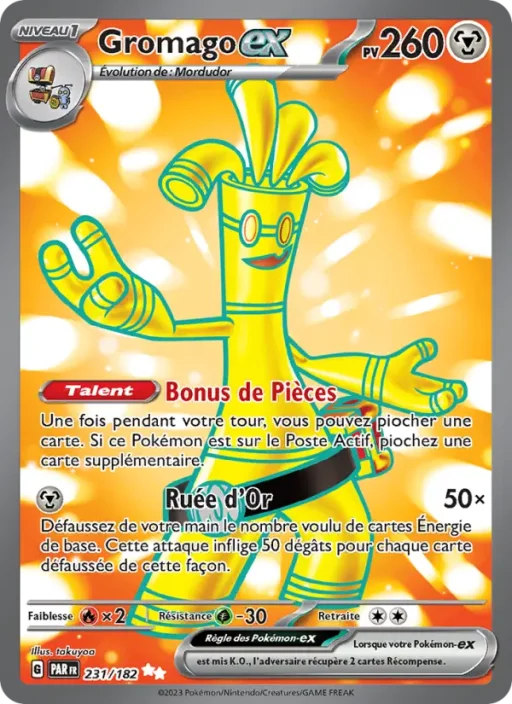 Carte Pokémon Gromago-ex 231/182 Ultra Rare Faille Paradoxe