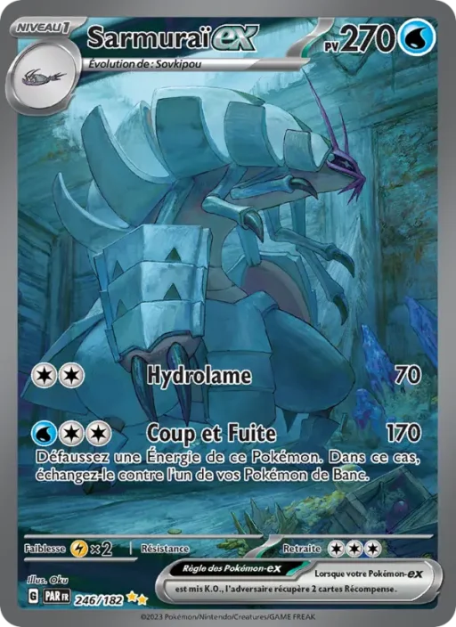 Carte Pokémon Sarmuraï-ex 246/182 Illustration spéciale rare Faille Paradoxe