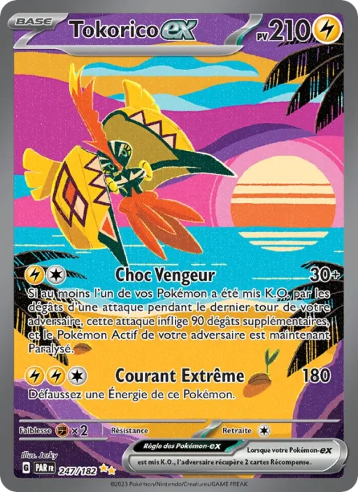 Carte Pokémon Tokorico-ex 247/182 Illustration spéciale rare Faille Paradoxe