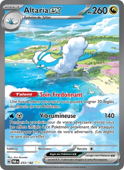 Carte Pokémon Altaria-ex 253/182 Illustration spéciale rare Faille Paradoxe