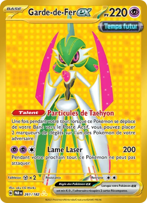 Carte Pokémon Garde-de-Fer-ex 261/182 Hyper rare Faille Paradoxe