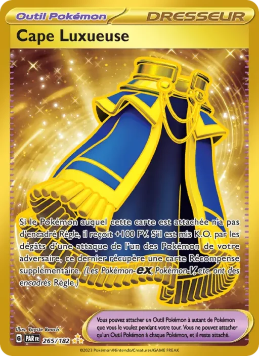 Carte Pokémon Cape Luxueuse 265/182 Hyper rare Faille Paradoxe
